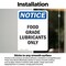 Signmission Food Grade Lubricants Only, 10 in W x Rectangle, Vinyl Decal OS-2PACK-NS-D-1014-V-12821 - alternate 4